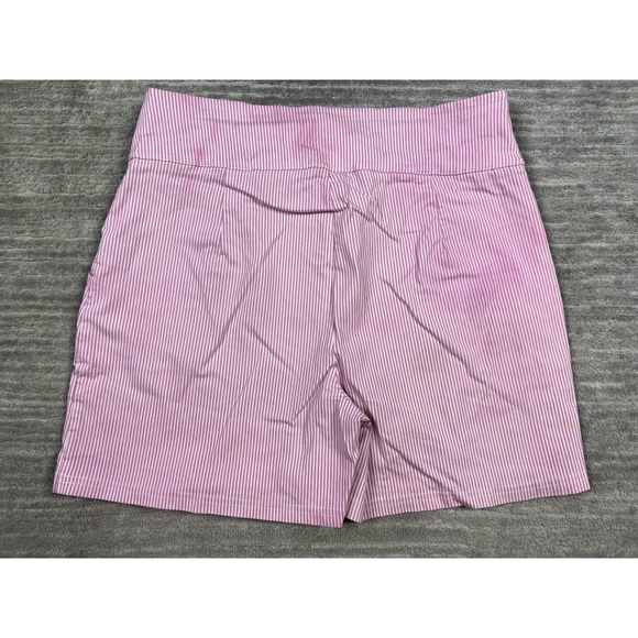 Savion Skorts Womens‎ Large Pink Pinstriped Mini Short Stretchy Rayon Blend - Picture 7 of 13